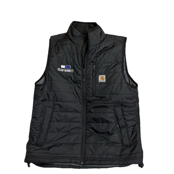 Carhartt Vest Men's Medium  Black Rain Defender Insulated Puffer Pockets Outdoor - Picture 1 of 4